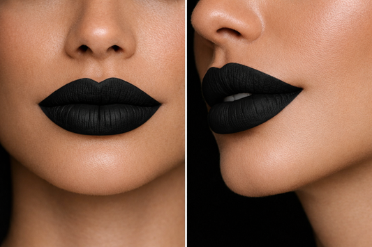 beautiful woman wearing matte black lipstick best lipstick