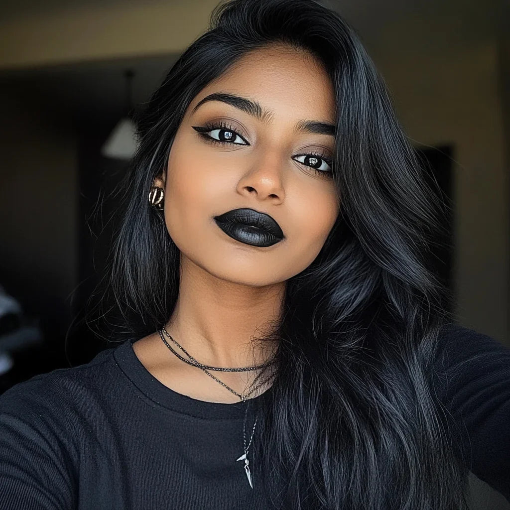 LIMITED EDITION | Black Widow in Our Luxe Rhinestone Tube - A.M.F LIPSTICK