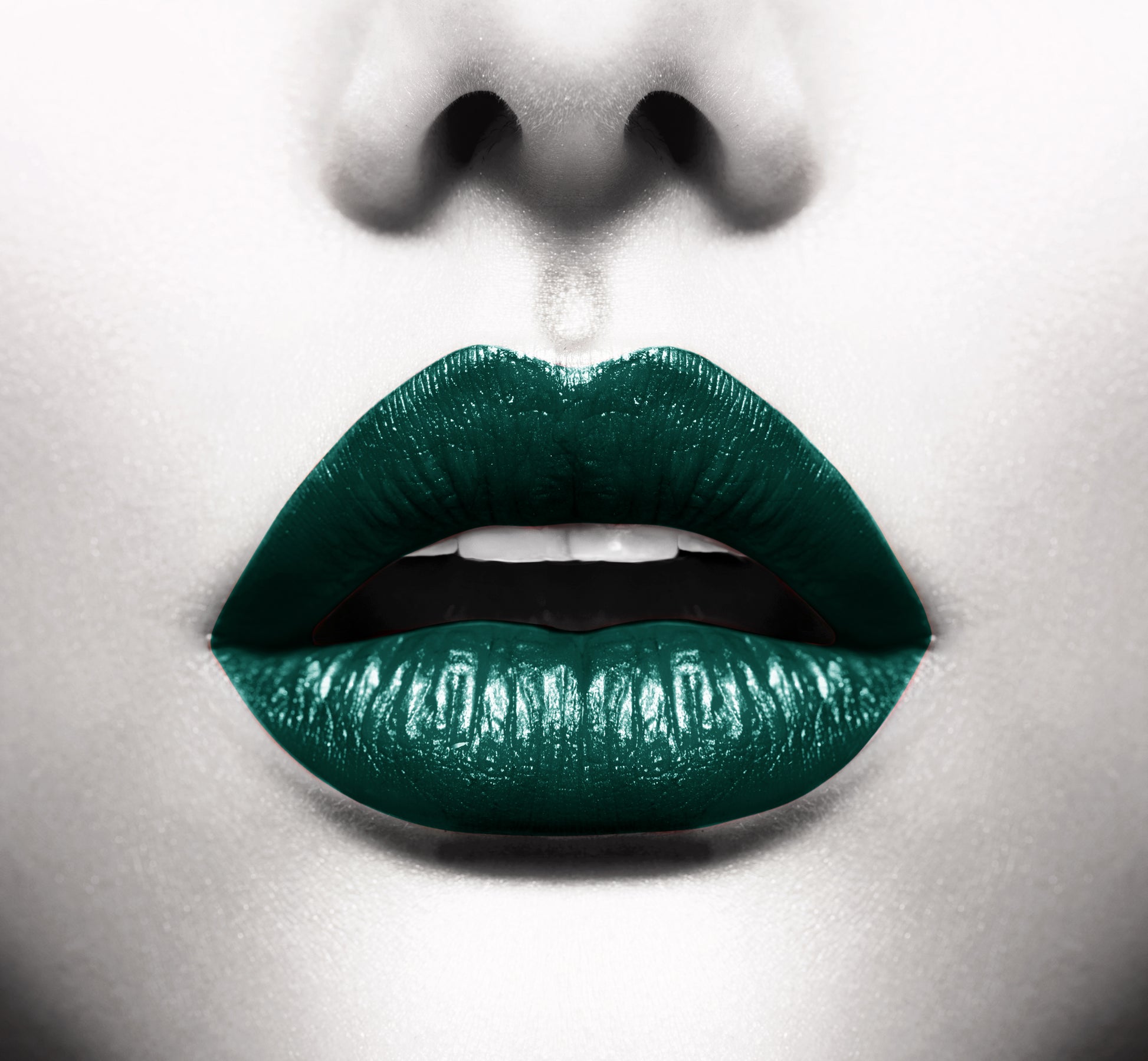 blue green lipstick